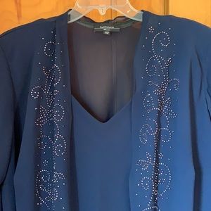 R&M Richards Special Occasion Dress, Dark Navy